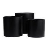 Root and Stock Brea Round Cylinder Planter - Black