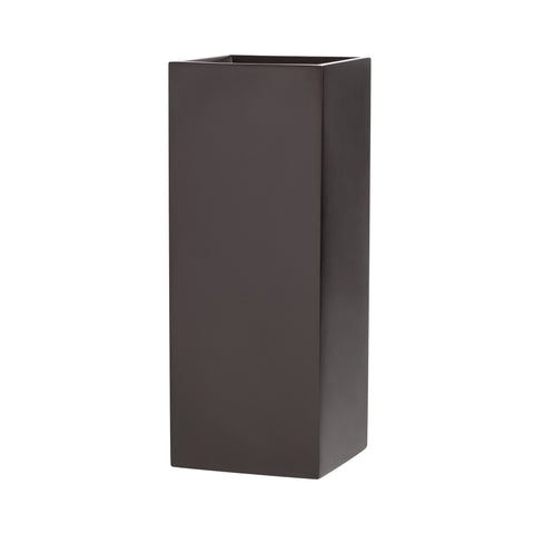 Root and Stock Belvedere Tall Square Cube Planter Box - Brown