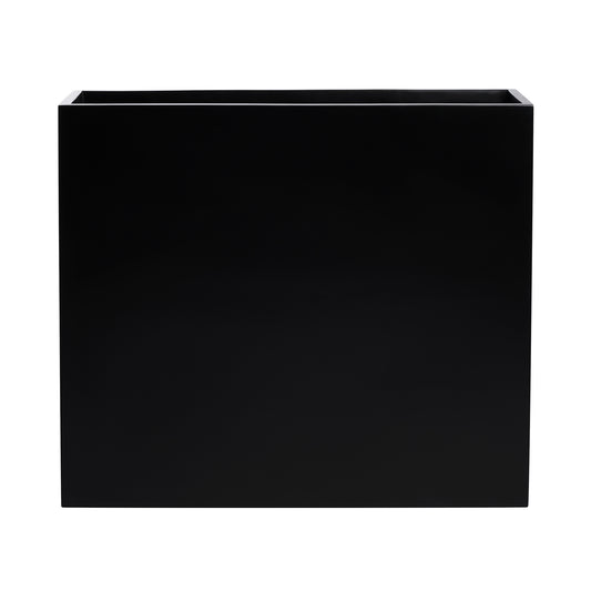 Black Calistoga Tall Rectangle Fiberglass Planter Box