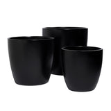 Root and Stock Napa Round Cylinder Planter - Black