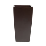 Root and Stock Orinda Tall Square Curved Planter - Brown