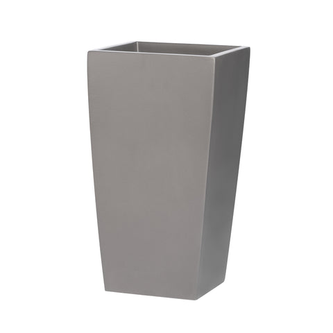 Root and Stock Orinda Tall Square Curved Planter - Grey