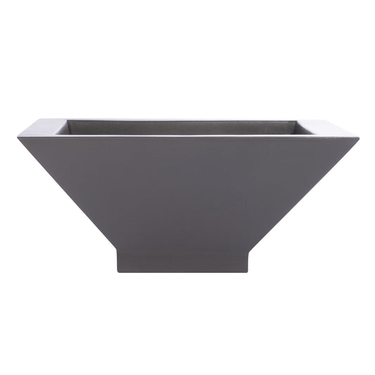 Grey Sausalito Square Bowl Fiberglass Planter