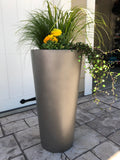 Root and Stock Sonoma Tall Cylinder Planter - Grey