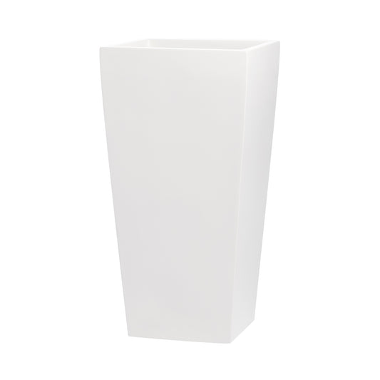 White Windsor Tall Square Fiberglass Planter