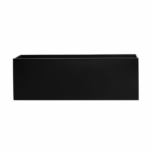 Black Belmont Rectangle Fiberglass Planter Box 