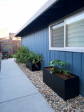 Root and Stock Belmont Rectangle Planter Box - Black