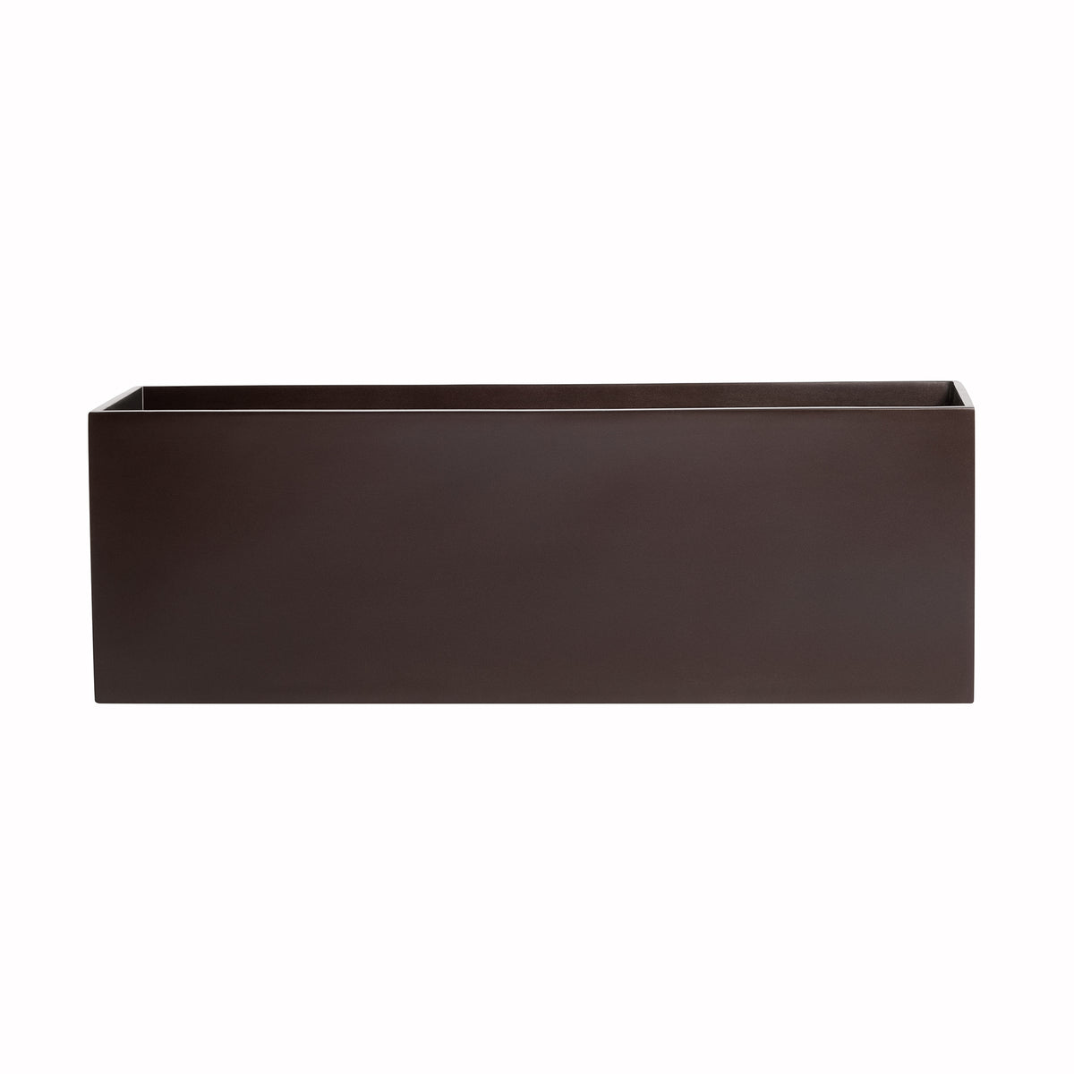 Brown Belmont Rectangle Fiberglass Planter Box 