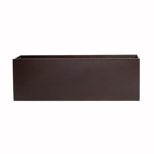 Brown Belmont Rectangle Fiberglass Planter Box 