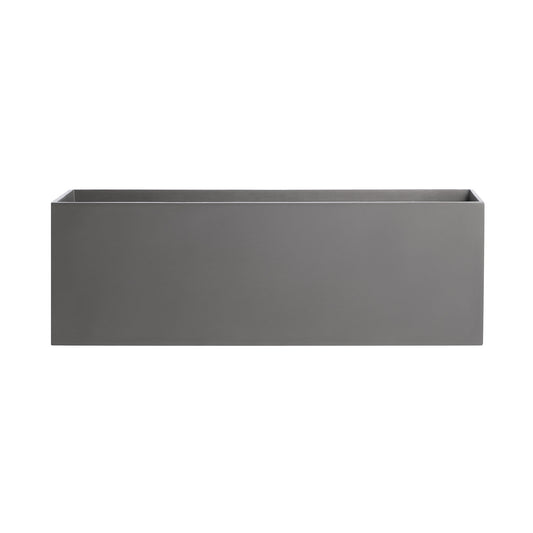 Grey Belmont Rectangle Fiberglass Planter Box 