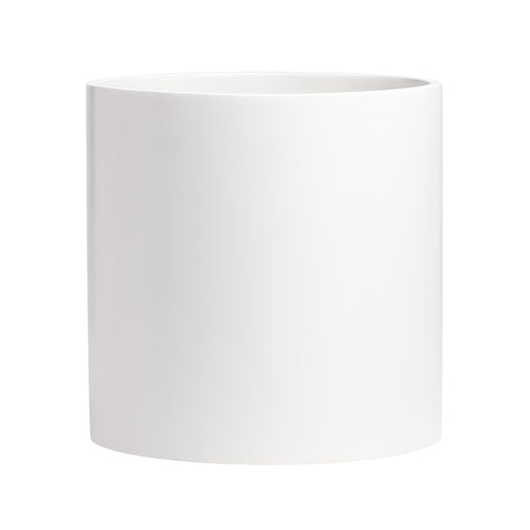 Root and Stock Brea Round Cylinder Planter - White
