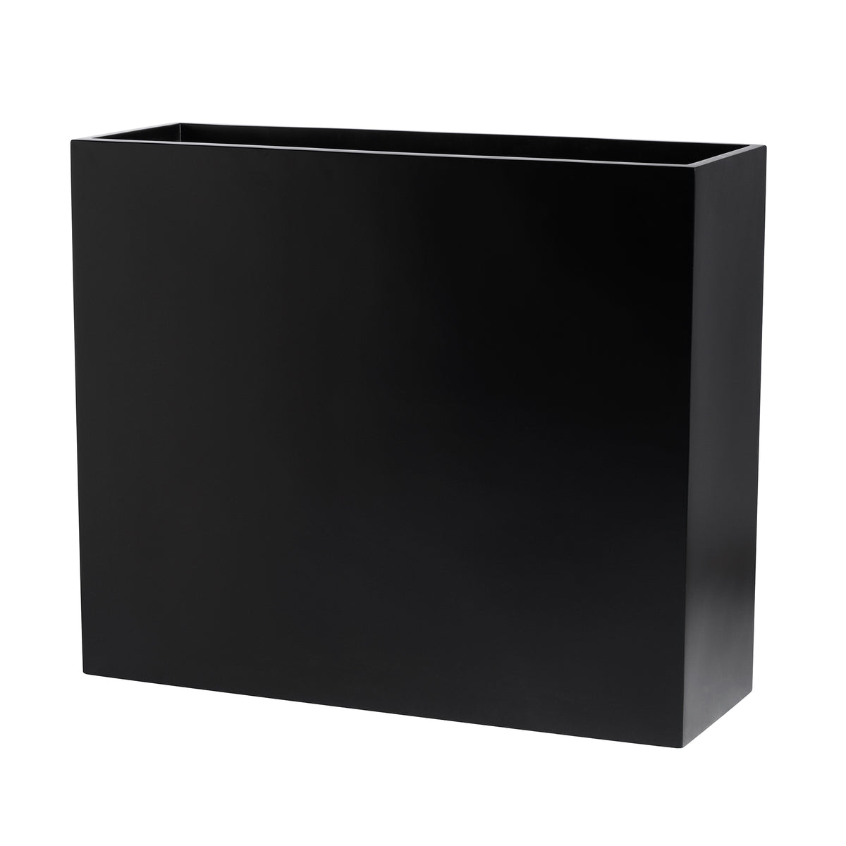 Black Calistoga Tall Rectangle Fiberglass Planter Box 