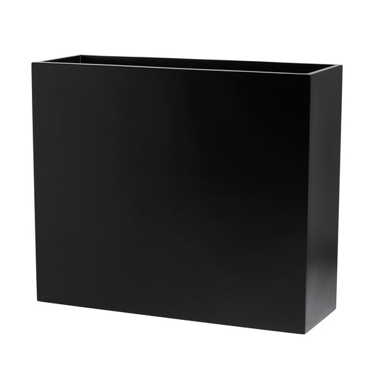 Black Calistoga Tall Rectangle Fiberglass Planter Box 