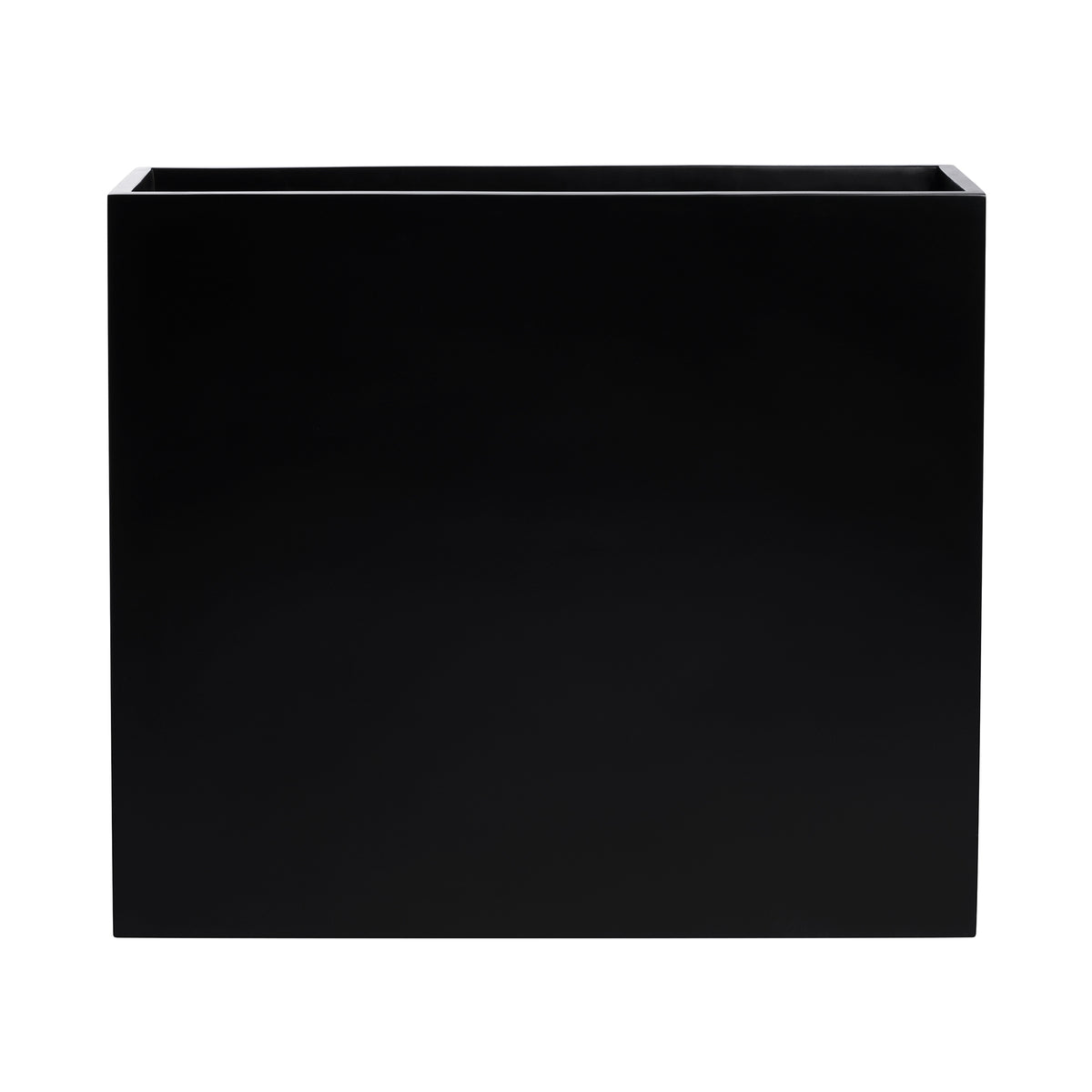Black Calistoga Tall Rectangle Fiberglass Planter Box 