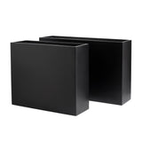 Root and Stock Calistoga Tall Rectangle Planter Box - Black