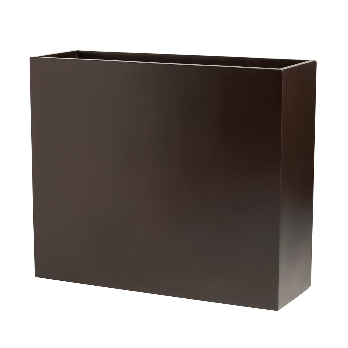 Brown Calistoga Tall Rectangle Fiberglass Planter Box 