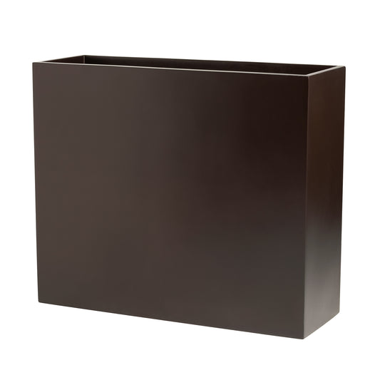 Brown Calistoga Tall Rectangle Fiberglass Planter Box 
