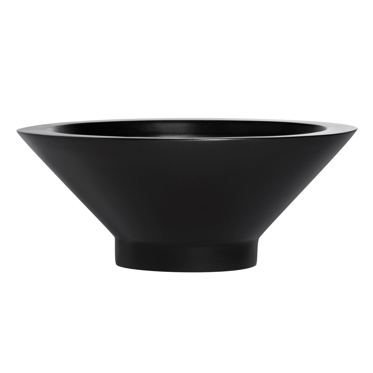 Black Campbell Round Bowl Fiberglass Planter 