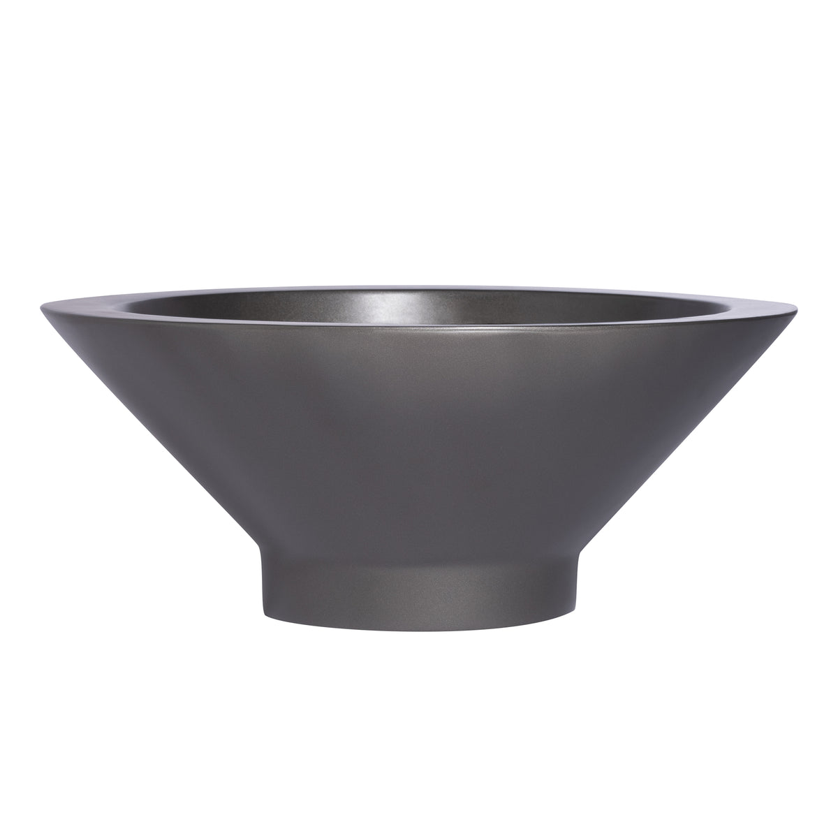 Grey Campbell Round Bowl Fiberglass Planter 