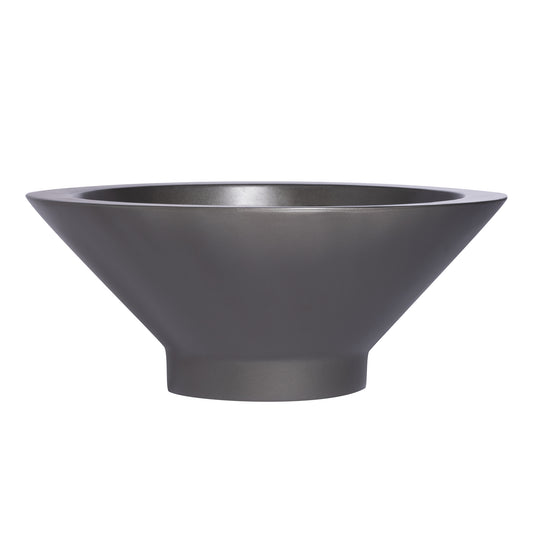 Grey Campbell Round Bowl Fiberglass Planter 