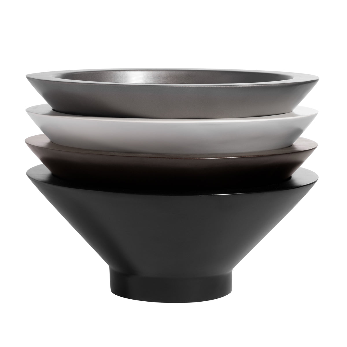 Campbell Round Bowl Fiberglass Planter Set