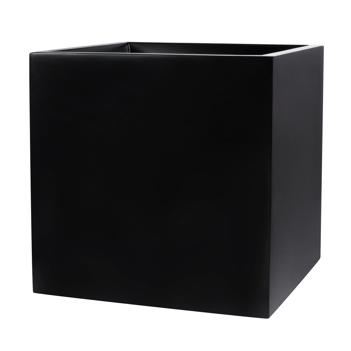 Black Dixon Square Cube Fiberglass Planter Box 