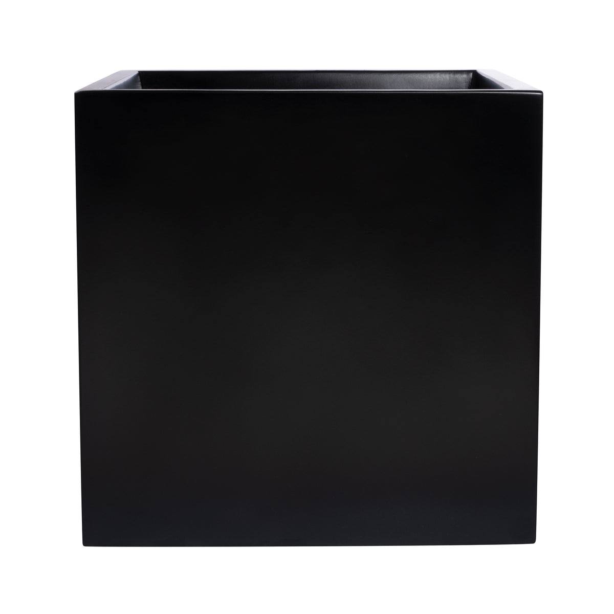 Black Dixon Square Cube Fiberglass Planter Box 