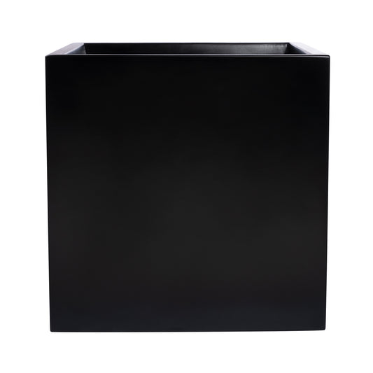 Black Dixon Square Cube Fiberglass Planter Box 