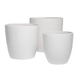 Root and Stock Napa Round Cylinder Planter - White