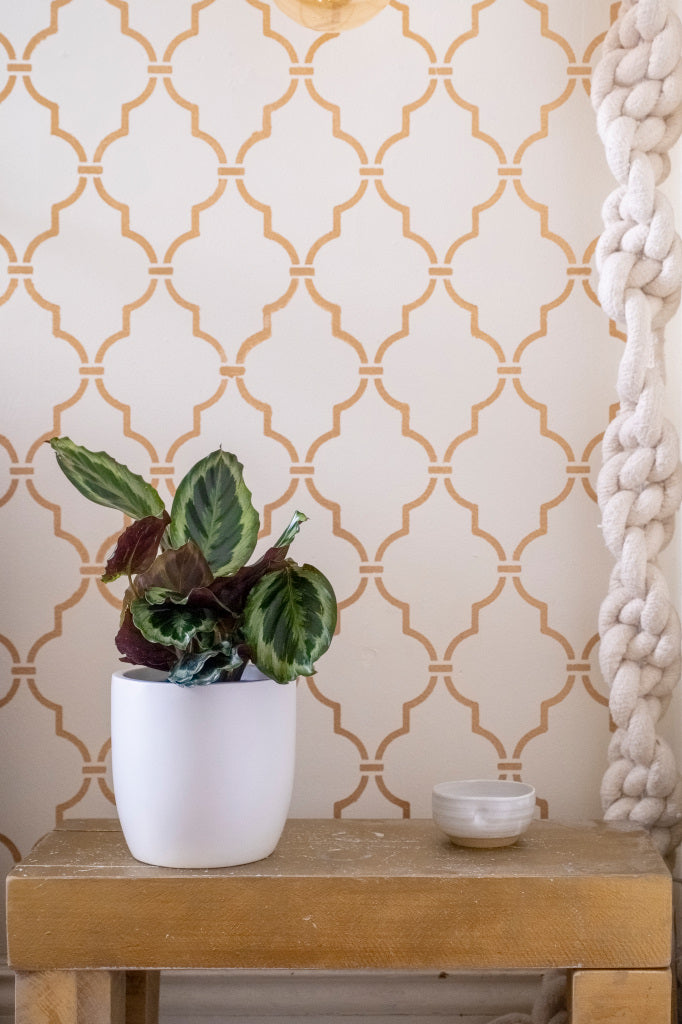 White Napa Round Cylinder Fiberglass Planter Indoors by Bench