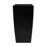 Root and Stock Orinda Tall Square Curved Planter - Black