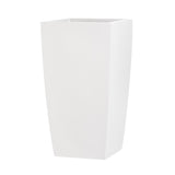 Root and Stock Orinda Tall Square Curved Planter - White