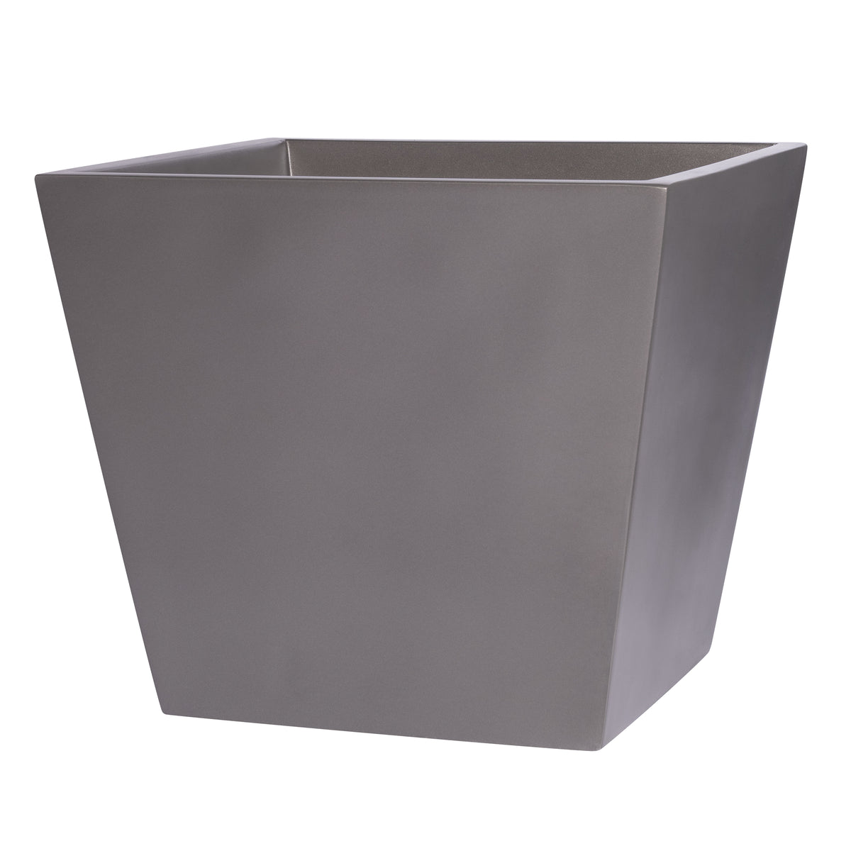 Grey Saratoga Square Fiberglass Planter Box 