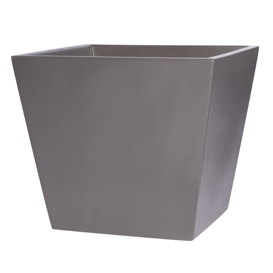 Grey Saratoga Square Fiberglass Planter Box 