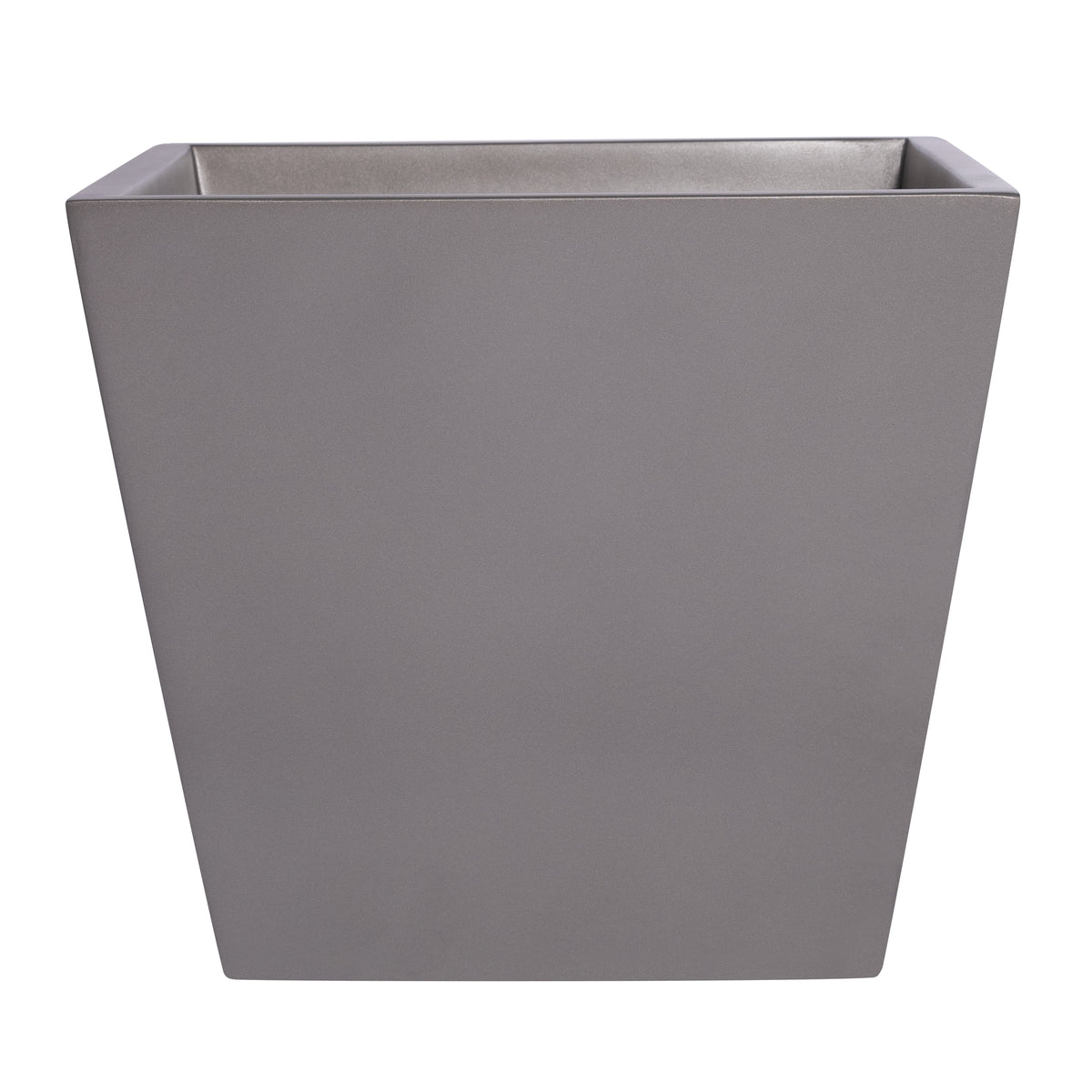 Grey Saratoga Square Fiberglass Planter Box 