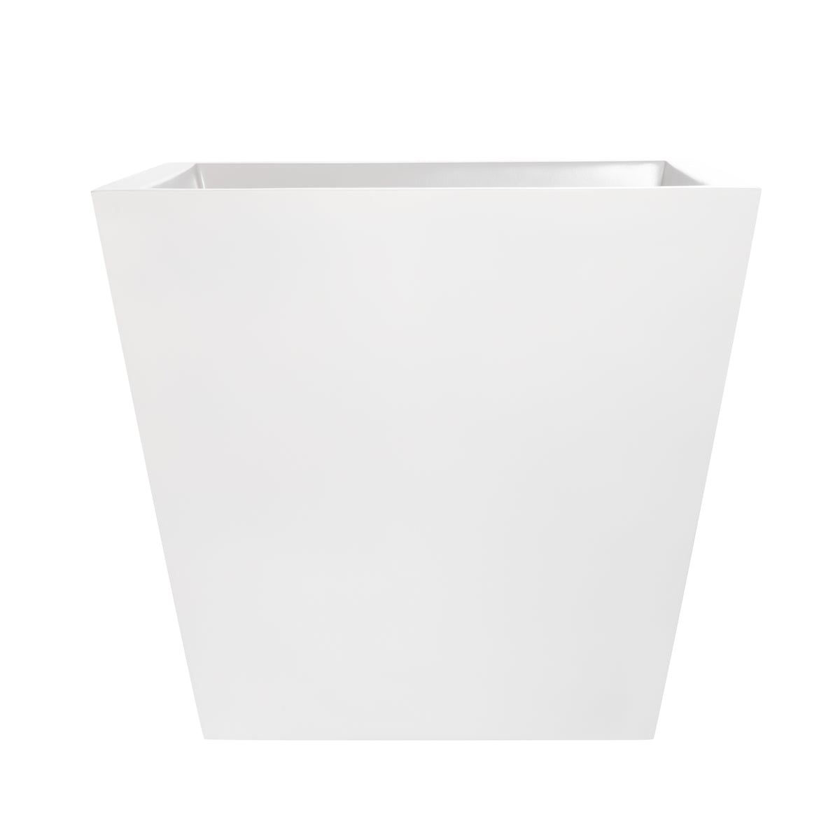 White Saratoga Square Fiberglass Planter Box 