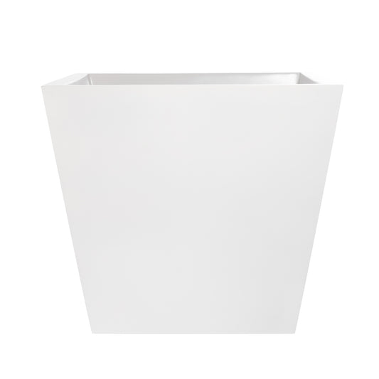 White Saratoga Square Fiberglass Planter Box 