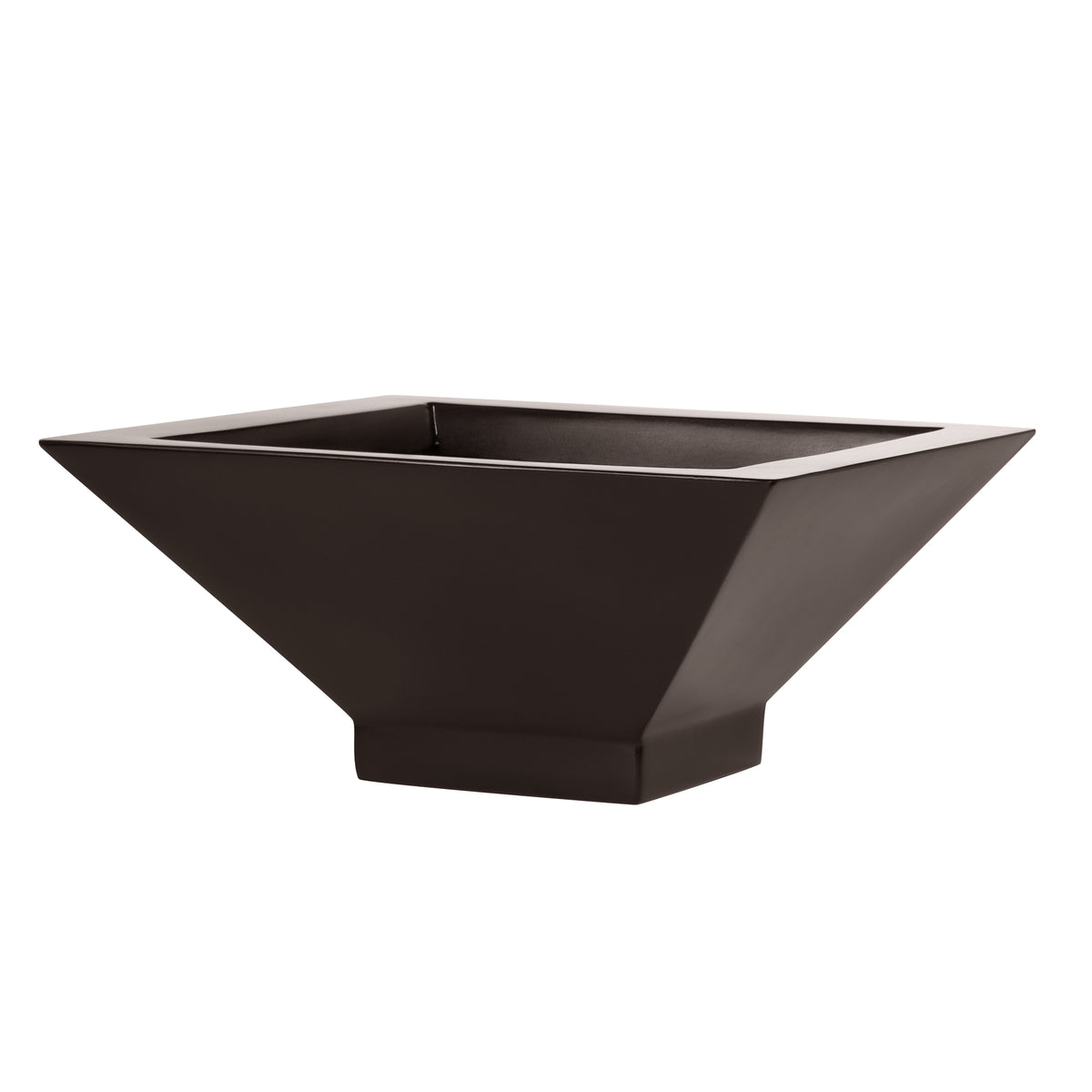 Brown Sausalito Square Bowl Fiberglass Planter 