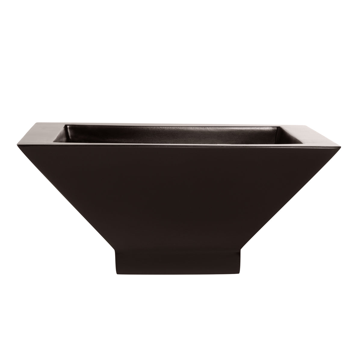 Brown Sausalito Square Bowl Fiberglass Planter 