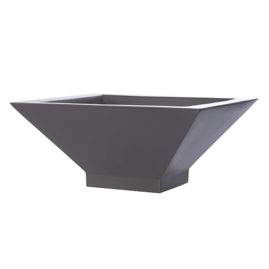 Grey Sausalito Square Bowl Fiberglass Planter 