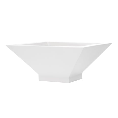 Root and Stock Sausalito Square Bowl Planter - White