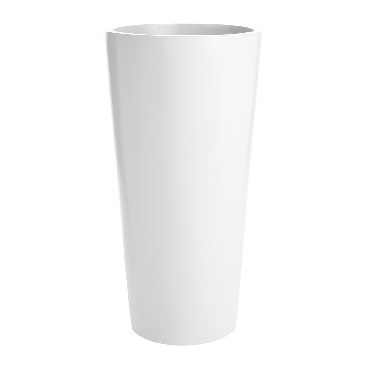 White Sonoma Tall Cylinder Fiberglass Planter 