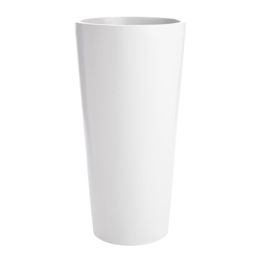 White Sonoma Tall Cylinder Fiberglass Planter 