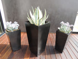 Root and Stock Windsor Tall Square Planter - Grey