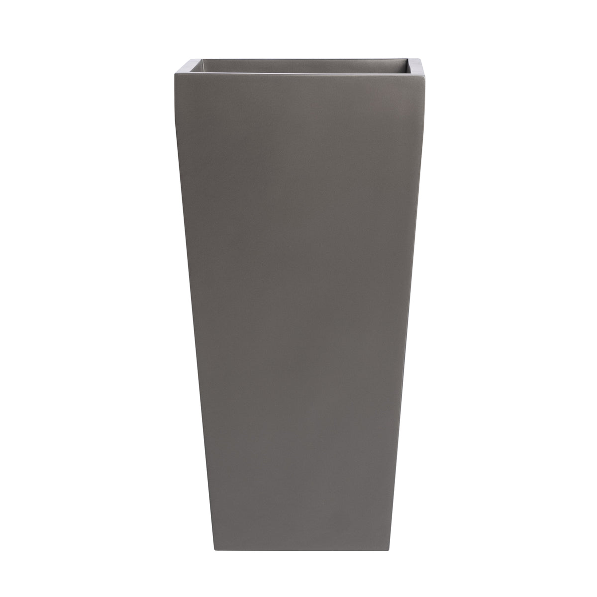 Grey Windsor Tall Square Fiberglass Planter 