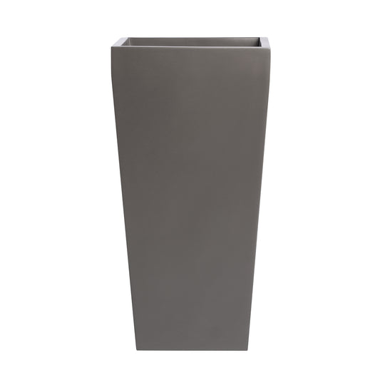 Grey Windsor Tall Square Fiberglass Planter 