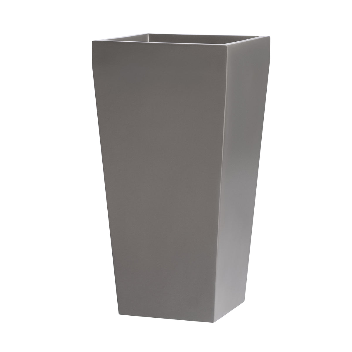 Grey Windsor Tall Square Fiberglass Planter 