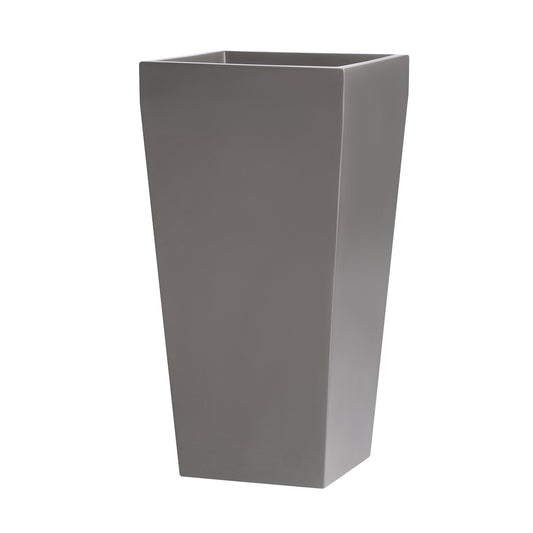 Grey Windsor Tall Square Fiberglass Planter 