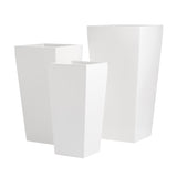 Root and Stock Windsor Tall Square Planter - White