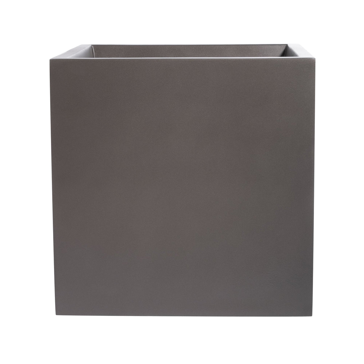Grey Dixon Square Cube Fiberglass Planter Box 